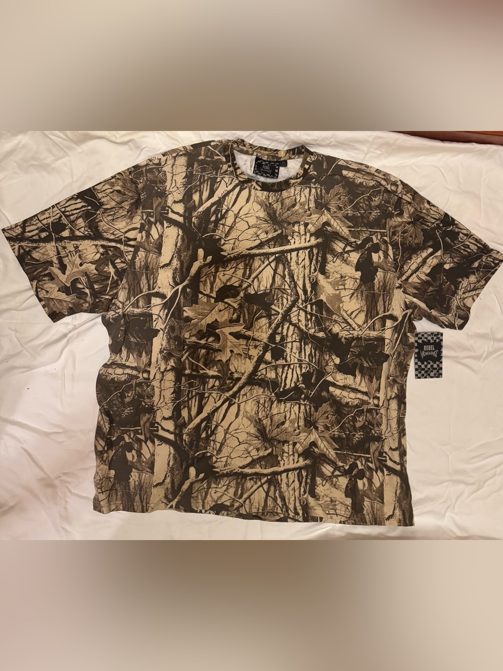 Rebel Vengeance Men's Short Sleeve Camo Crewneck T-Shirt - Brown/Tan